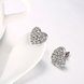 Wholesale Trendy Platinum Heart shape Stud Earring classic sparkling crystal Cubic Zircon Earrings high Quality jewelry wholesale TGGPE115 4 small