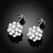 Wholesale New Fashion Platinum Round Stud Earring  Elegant Pearl Beads Earrings for women Wedding christmas jewelry TGGPE121 0 small