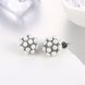 Wholesale New Fashion Platinum Round Stud Earring  Elegant Pearl Beads Earrings for women Wedding christmas jewelry TGGPE121 1 small