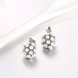 Wholesale New Fashion Platinum Round Stud Earring  Elegant Pearl Beads Earrings for women Wedding christmas jewelry TGGPE121 4 small