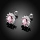 Wholesale Elegant Pink Zircon Earrings For Women Vintage sunflower Wedding Jewelry Gift TGGPE128 1 small