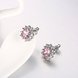 Wholesale Elegant Pink Zircon Earrings For Women Vintage sunflower Wedding Jewelry Gift TGGPE128 2 small