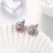 Wholesale Elegant Pink Zircon Earrings For Women Vintage sunflower Wedding Jewelry Gift TGGPE128 3 small