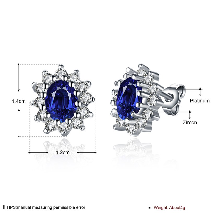 Wholesale Elegant Pink Zircon Earrings For Women Vintage sunflower Wedding Jewelry Gift TGGPE128 6