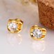 Wholesale Romantic Fashion Hot Sale 24K gold round Diamond Ear Earrings Jewelry Elegant Anniversary Gift For Women TGGPE144 0 small