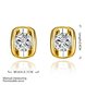 Wholesale Romantic Fashion Hot Sale 24K gold round Diamond Ear Earrings Jewelry Elegant Anniversary Gift For Women TGGPE144 2 small