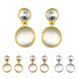 Wholesale New arrival Classic Round opal Dangle Earrings Women Fashion Simple Jewelry 24k Gold  wedding jewelry TGGPE161 1 small