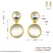 Wholesale New arrival Classic Round opal Dangle Earrings Women Fashion Simple Jewelry 24k Gold  wedding jewelry TGGPE161 2 small