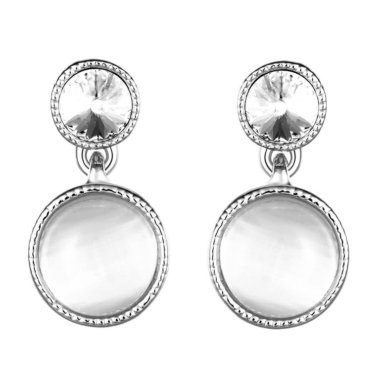 Wholesale New arrival Classic Round opal Dangle Earrings Women Fashion Simple Jewelry 24k Gold  wedding jewelry TGGPE161 3