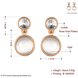 Wholesale New arrival Classic Round opal Dangle Earrings Women Fashion Simple Jewelry 24k Gold  wedding jewelry TGGPE161 4 small