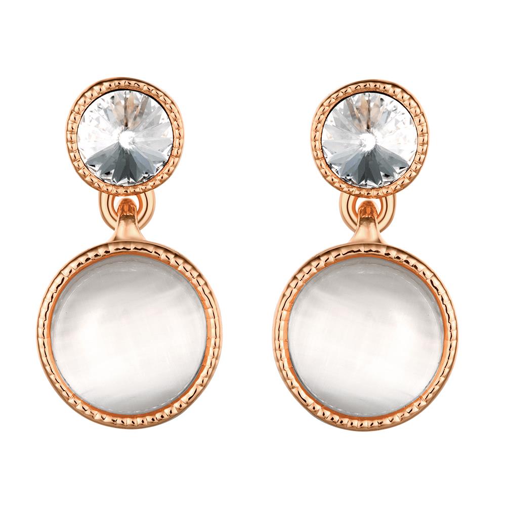 Wholesale New arrival Classic Round opal Dangle Earrings Women Fashion Simple Jewelry 24k Gold  wedding jewelry TGGPE161 6