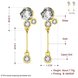 Wholesale New Korean Style Fine color 24K Gold Earring Women Fashion Jewelry Cubic Zirconia Hanging Earring Hot Sale jewelry from China TGGPE163 0 small