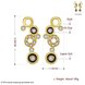 Wholesale New Crystal Drop Earrings Luxury Shining Gold Color Round Rhinestone Dangle Earring for Women Wedding Party Jewelry TGGPE176 1 small