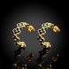 Wholesale Special cute Black enamel Stud Earrings for Women flower Cubic Zirconia 24K Gold Ear Studs Party Jewelry Girls Gifts TGGPE177 0 small