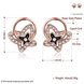 Wholesale Special cute Black enamel Stud Earrings for Women butterfly shape Cubic Zirconia 24K Gold Ear Studs Party Jewelry Girls Gifts TGGPE179 0 small