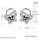 Wholesale Special cute Black enamel Stud Earrings for Women butterfly shape Cubic Zirconia 24K Gold Ear Studs Party Jewelry Girls Gifts TGGPE179 1 small