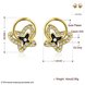 Wholesale Special cute Black enamel Stud Earrings for Women butterfly shape Cubic Zirconia 24K Gold Ear Studs Party Jewelry Girls Gifts TGGPE179 2 small