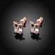 Wholesale Fashion hot sale rose gold zircon earrings women's wild small fresh European and American cute owl earrings wedding jewelry gift TGGPE211 2 small