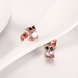 Wholesale Fashion hot sale rose gold zircon earrings women's wild small fresh European and American cute owl earrings wedding jewelry gift TGGPE211 3 small