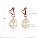 Wholesale Fashion earrings Popular rose gold heart earrings female temperament sweet pearl earrings for women jewelry TGGPE247 0 small