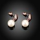 Wholesale Fashion earrings Popular rose gold heart earrings female temperament sweet pearl earrings for women jewelry TGGPE247 1 small