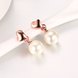 Wholesale Fashion earrings Popular rose gold heart earrings female temperament sweet pearl earrings for women jewelry TGGPE247 2 small