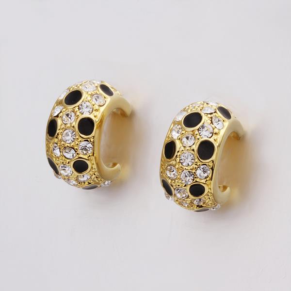 Wholesale New Fashion Round Stud Earrings for Women Girls Boho Top Quality Copper Zircon Gold Earrings Fine Party Outdoor Jewelry TGGPE253 1