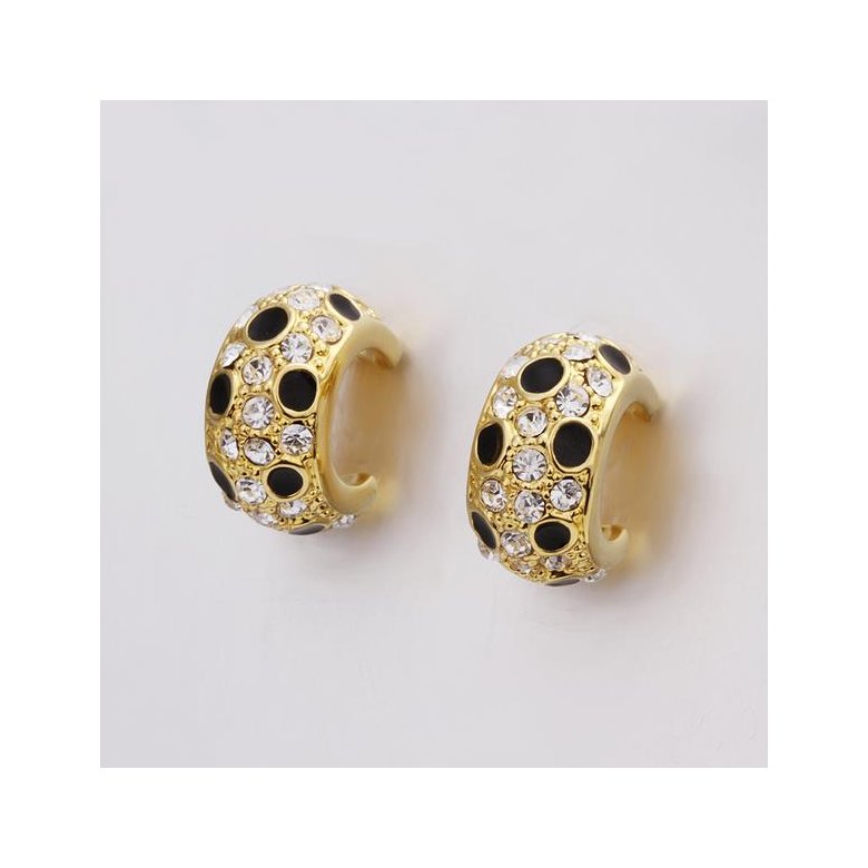 Wholesale New Fashion Round Stud Earrings for Women Girls Boho Top Quality Copper Zircon Gold Earrings Fine Party Outdoor Jewelry TGGPE253 1