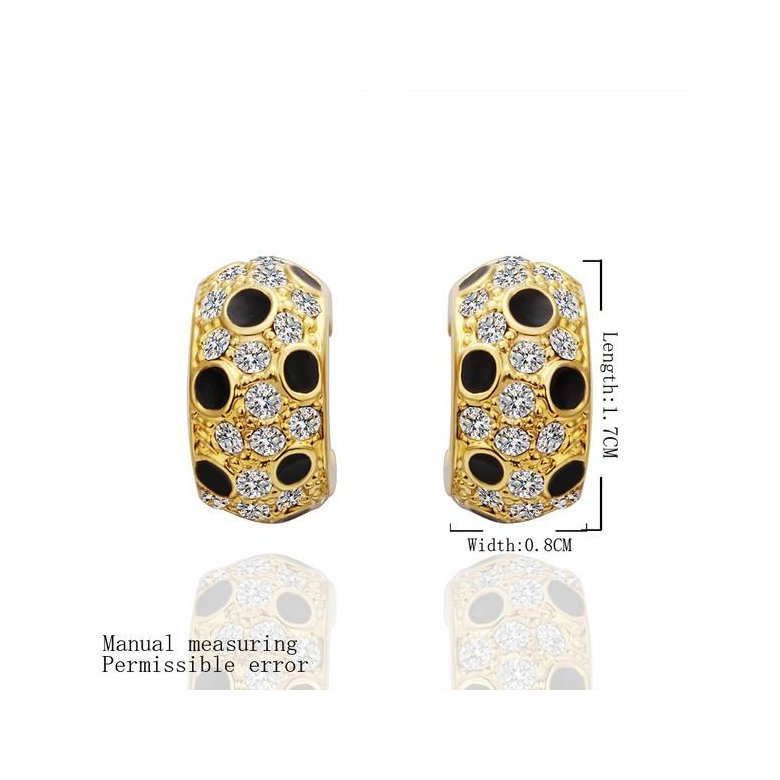 Wholesale New Fashion Round Stud Earrings for Women Girls Boho Top Quality Copper Zircon Gold Earrings Fine Party Outdoor Jewelry TGGPE253 2