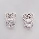 Wholesale Valentine Day Cute Love Heart Stud Earrings For Women White Zircon Crystal Wedding Ear Studs Jewelry TGGPE289 0 small
