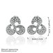 Wholesale Classic 24K Gold Geometric Rhinestone Stud Earrin Leaf Clover Earrings For women wedding jewelry TGGPE039 3 small