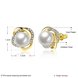 Wholesale jewelry from China Classic 24K Gold Stud Earring pearl petal earrings temperament female jewelry TGGPE050 1 small