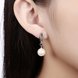 Wholesale Classic Trendy Platinum Ball Pearl Stud Earring for Women Jewelry  Zirconia Drop Earrings  Accessories Girl Gifts TGGPE060 2 small
