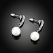 Wholesale Classic Trendy Platinum Ball Pearl Stud Earring for Women Jewelry  Zirconia Drop Earrings  Accessories Girl Gifts TGGPE060 4 small