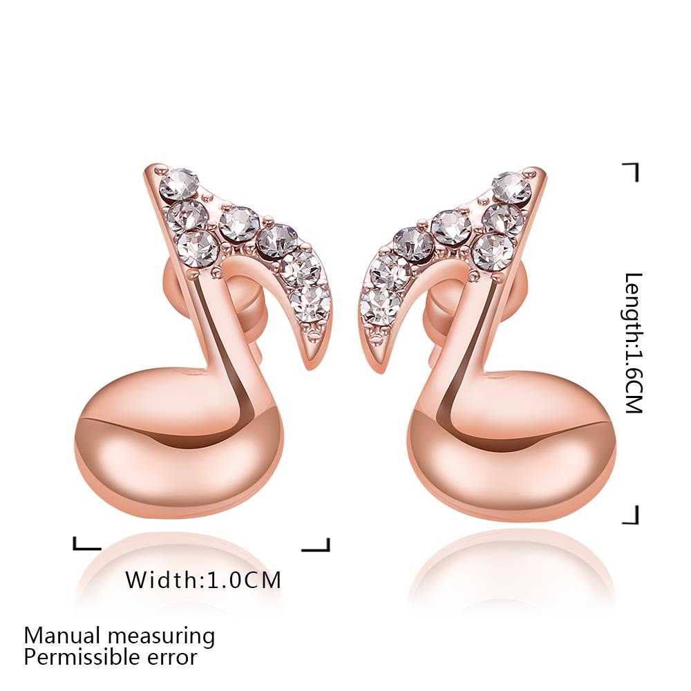 Wholesale Fashion rose gold Needle Swan Earrings simple crystal Rhinestone Charming Temperament Gifts for Women Jewelry TGGPE062 1