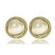 Wholesale Trendy 24K Gold Opal Oval Stone Stud Earring For Women Jewelry fine Gift TGGPE064 1 small