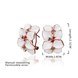 Wholesale Romantic Rose Gold Plated Enamel Rhinestone Stud Earring for Girls Party Cute Lovely jewelry TGGPE066 2 small