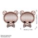 Wholesale Classic Rose Gold cobblestone Stud Earring Crystal Bear Love Stud Earrings for Woman Holiday Party Daily Exquisite Earring TGGPE075 0 small