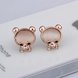 Wholesale Classic Rose Gold cobblestone Stud Earring Crystal Bear Love Stud Earrings for Woman Holiday Party Daily Exquisite Earring TGGPE075 1 small