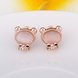 Wholesale Classic Rose Gold cobblestone Stud Earring Crystal Bear Love Stud Earrings for Woman Holiday Party Daily Exquisite Earring TGGPE075 2 small