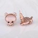 Wholesale Classic Rose Gold cobblestone Stud Earring Crystal Bear Love Stud Earrings for Woman Holiday Party Daily Exquisite Earring TGGPE075 3 small