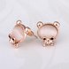 Wholesale Classic Rose Gold cobblestone Stud Earring Crystal Bear Love Stud Earrings for Woman Holiday Party Daily Exquisite Earring TGGPE075 4 small
