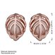 Wholesale Trendy Rose Gold Plated Fine Jewelry Stud Earrings Leaf shape Oval Gemstone Ear Studs jewelry  TGGPE003 0 small