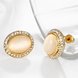 Wholesale Trendy 24K Gold Opal Oval Stone Stud Earring For Women Jewelry fine Gift TGGPE095 0 small