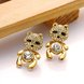Wholesale New Design Fashion 24K gold high quality Jewelry Crystal Bear Love Stud Earrings for Woman Holiday Party Daily Exquisite Earring TGGPE104 1 small
