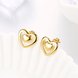 Wholesale Trendy 24K Gold Cute Heart Shape Stud Earring Classic party Jewelry  For Women Girls gift TGGPE106 3 small