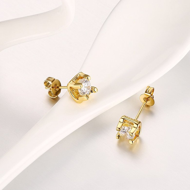 Wholesale New European and American Trinkets square Zircon Earrings for Women Earrings jewelry gift TGGPE108 4