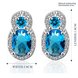 Wholesale Gorgeous AAA Sky Blue Cubic Zirconia round Dangle Earrings for Party Noble Wedding Women Earrings Classic Jewelry TGGPE206 0 small