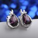 Wholesale Hot Sale Elegant Women Purple Rhinestone Water Drop Earrings Crystal Stone Dangle Earrings Gift For Women Birthday Gifts TGGPE208 1 small