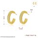Wholesale Trendy 24K Gold Round Stud Earring Simple Design Metal Wide Round Circle Weave Chain Small Hoop Earrings for Women jewelry  TGGPE226 0 small